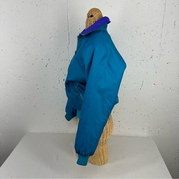 Vintage Columbia Medium Purple & Turquoise Reversible Ski Jacket - Picture 6 of 15